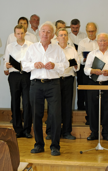 Winfried Gutemann bei der Ansage