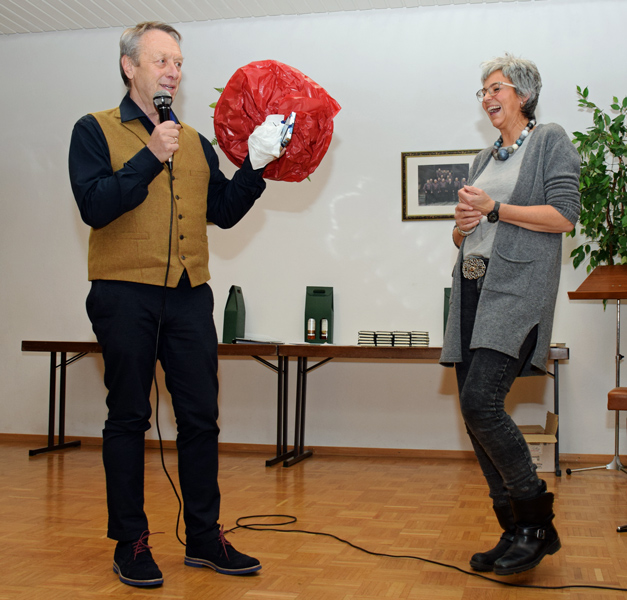 Bescherung f�r Antje Hieber